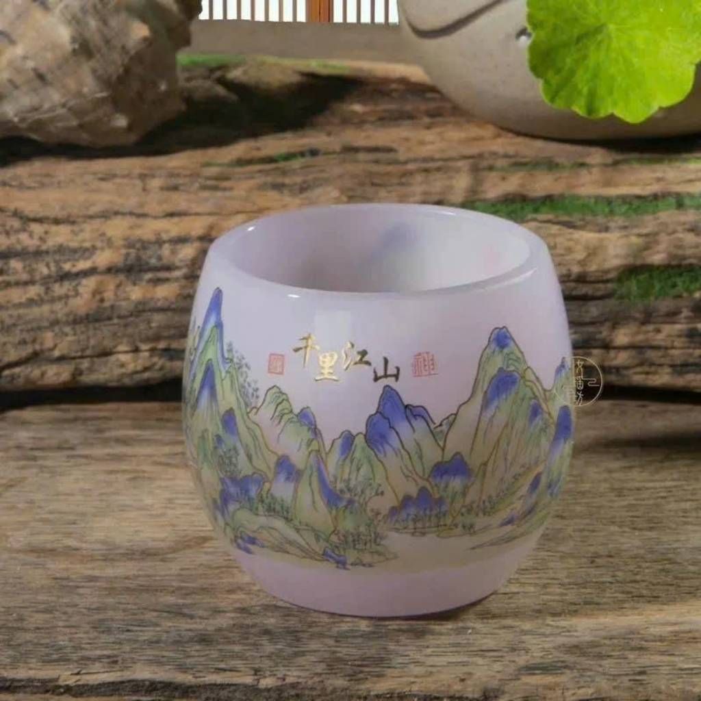  Chén Ngọc Họa Tiết Núi Non Hùng Vĩ BKSTCN-9351 