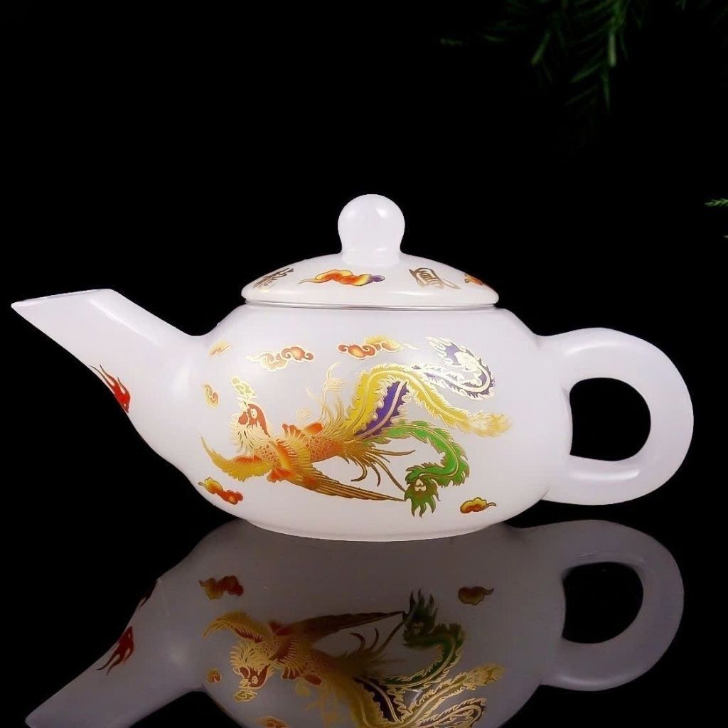  Bộ Ấm Chén Bạch Ngọc Rồng Vàng Cao Cấp BKSTCN-9462 