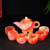  Bộ Ấm Chén Ngọc Tự Nhiên Nguyên Khối BKSTCN-9463 