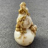  Hồ Lô Phong Thủy Ngọc Bích Trắng Mạ Vàng BKSTCN-9486 