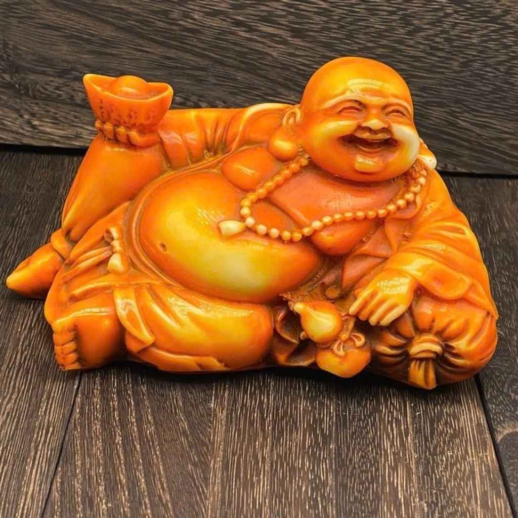  Tượng Di Lặc Đá Màu Vàng Phong Thủy BKSTCN-9487 