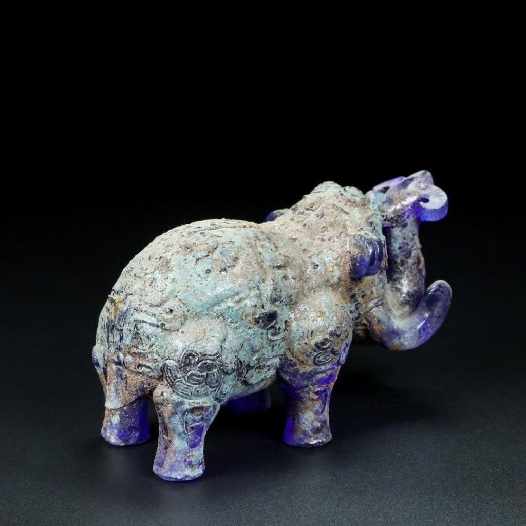  Tượng Voi Điêu Khắc Ngọc Lưu Ly BKSTCN-9496 