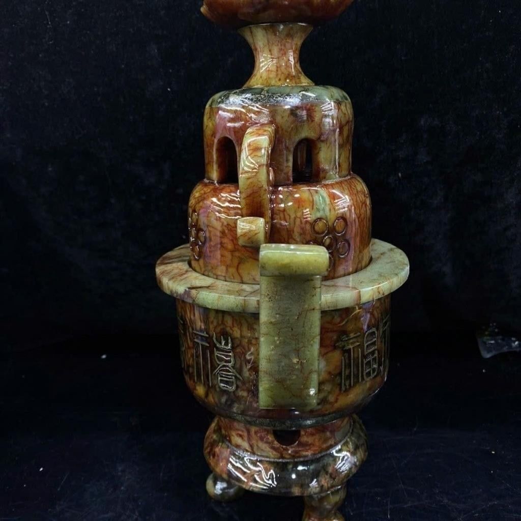  Bộ Lư Hương Đá Cẩm Thạch Phong Thủy BKSTCN-9497 