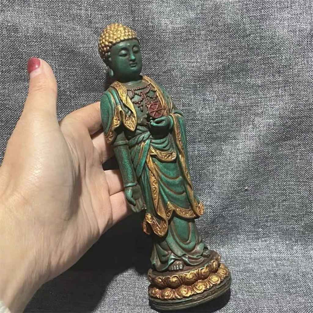  Tượng Phật Đứng Ngọc Bích Cổ Sưu Tầm BKSTCN-9549 