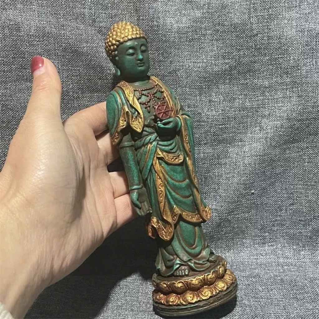  Tượng Phật Đứng Ngọc Bích Cổ Sưu Tầm BKSTCN-9549 