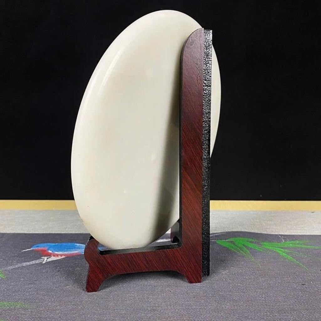  Đĩa Đá Ngọc Chữ Phúc Mạ Vàng Cao Cấp BKSTCN-9565 