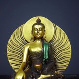  Tượng Phật A Di Đà Hổ Phách Non BKSTCN-9582 