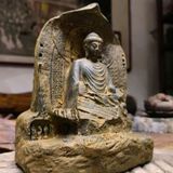  Tượng Phật Quan Âm Bằng Đá Cổ Cao 18cm BKSTCN-9584 