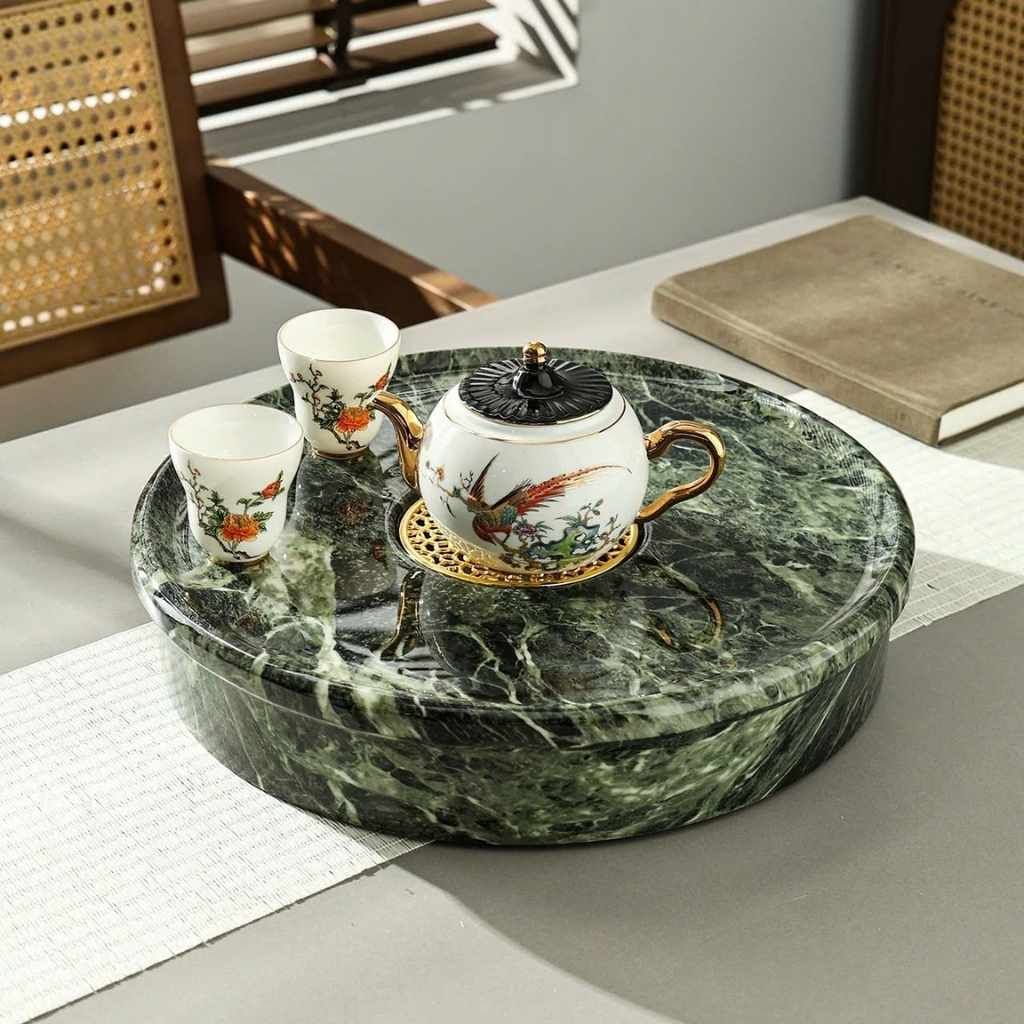  Khay Trà Đá Cẩm Thạch Nguyên Khối Cao BKSTCN-9586 