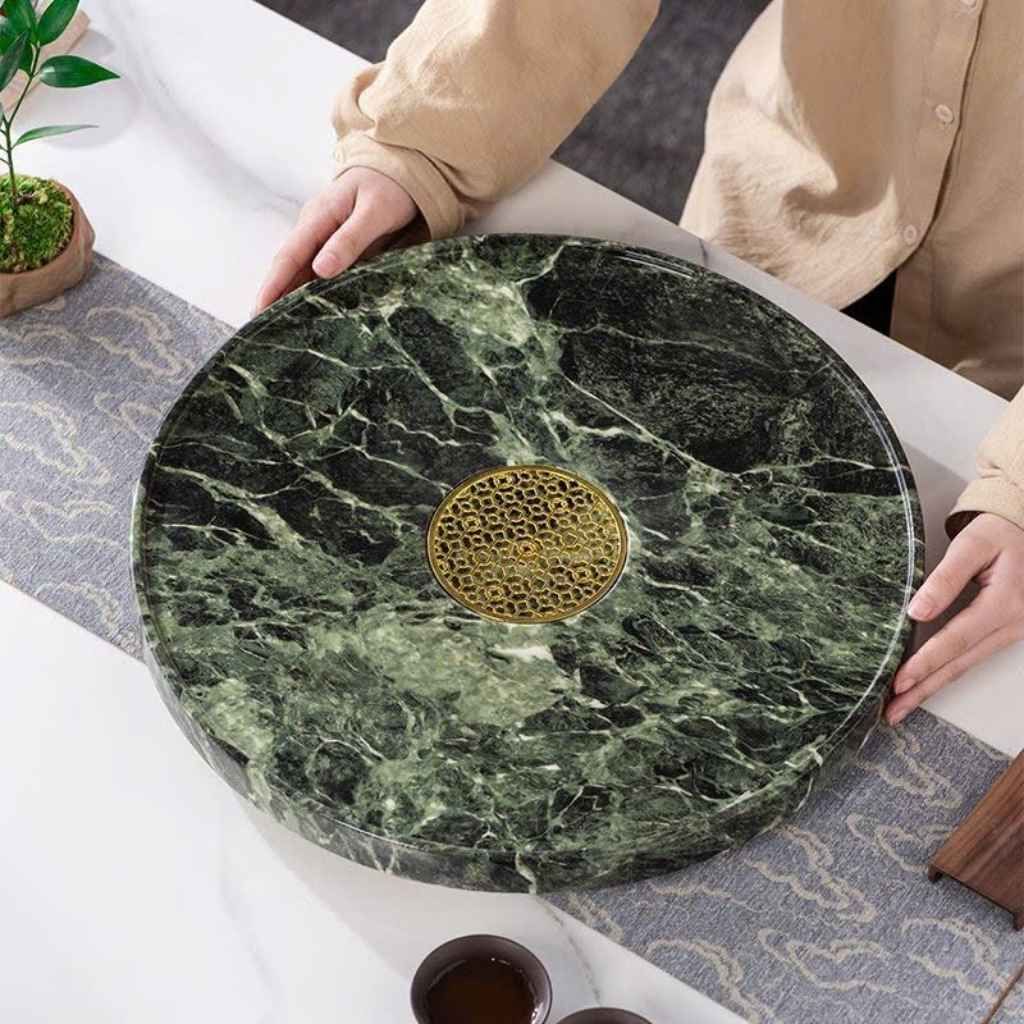  Khay Trà Đá Cẩm Thạch Nguyên Khối Cao Cấp BKSTCN-9587 