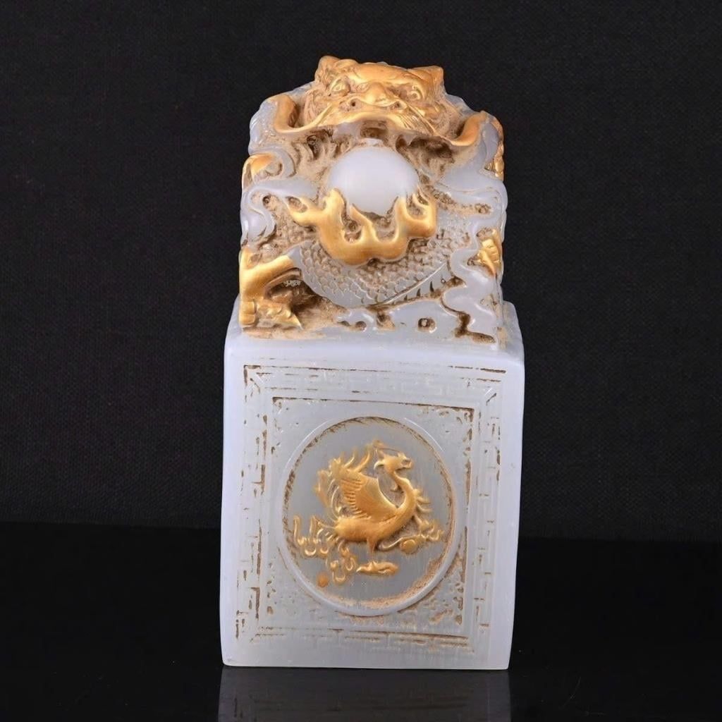  Ấn Ngọc Long Quân Dát Vàng Sưu Tầm BKSTCN-9588 