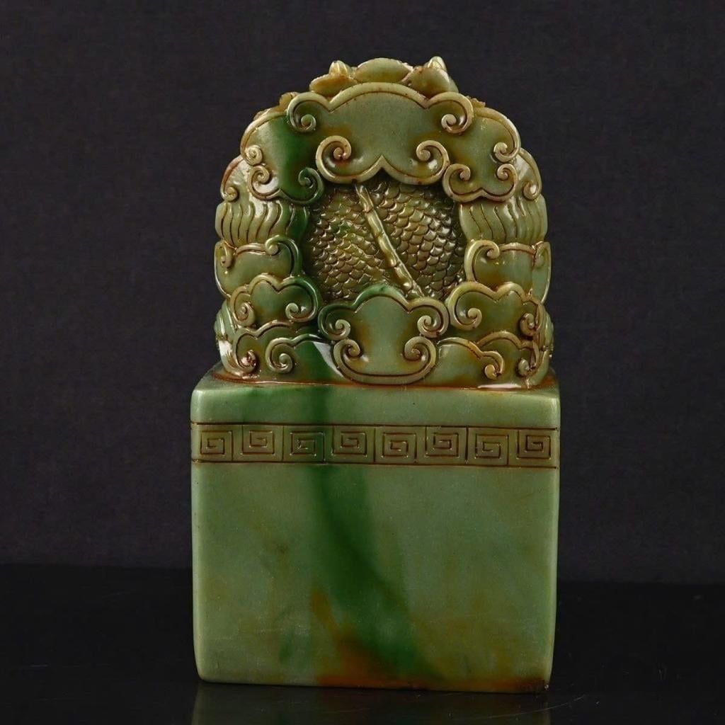  Ấn Ngọc Rồng Xanh Điêu Khắc BKSTCN-9589 