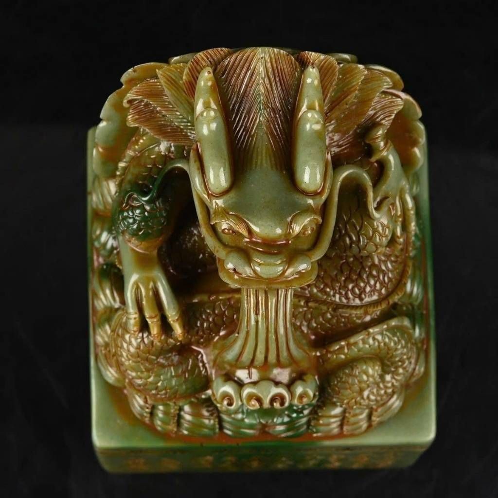  Ấn Ngọc Rồng Xanh Điêu Khắc BKSTCN-9589 