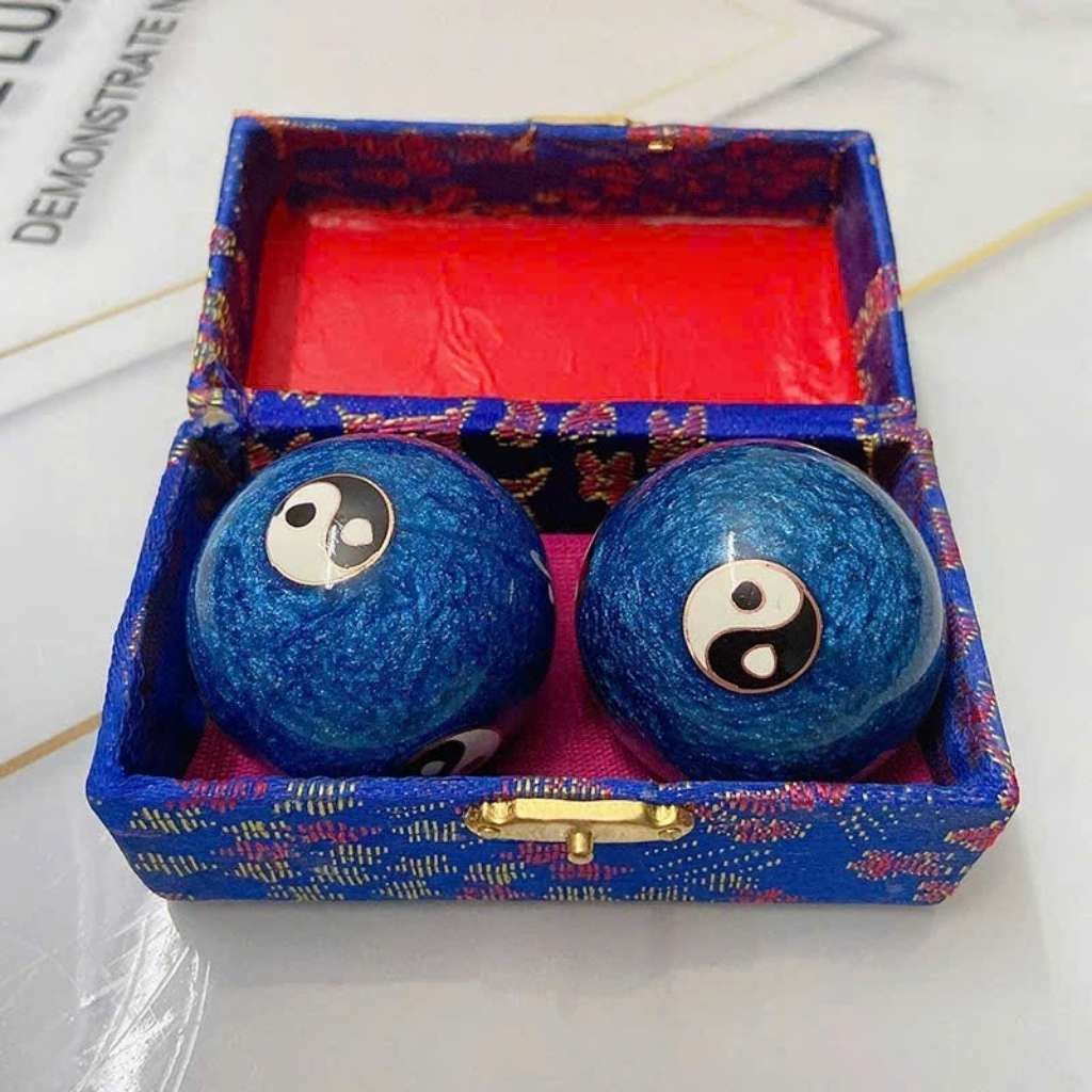  Cặp bi lăn tay bằng đá âm dương BKSTCN-9593 