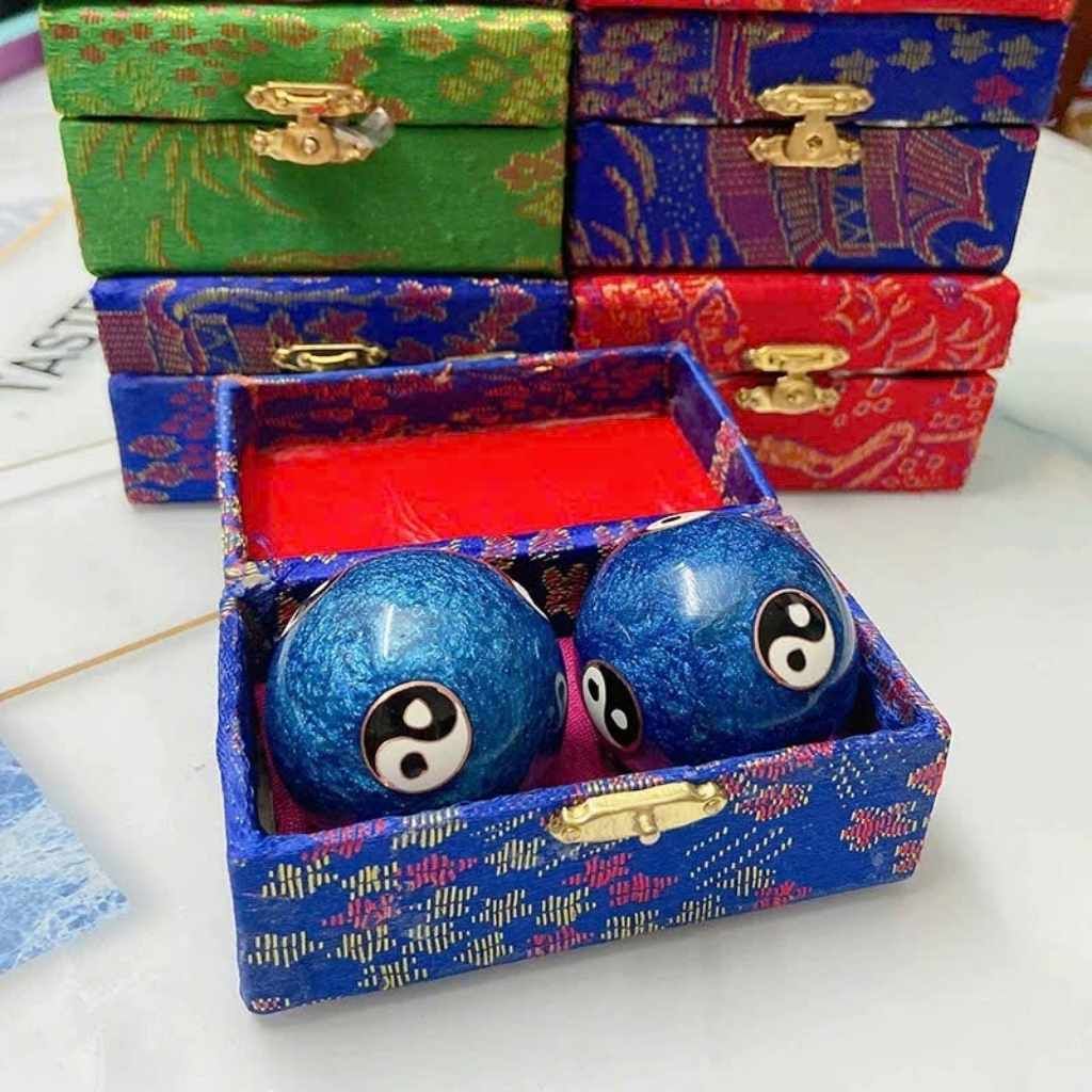  Cặp bi lăn tay bằng đá âm dương BKSTCN-9593 