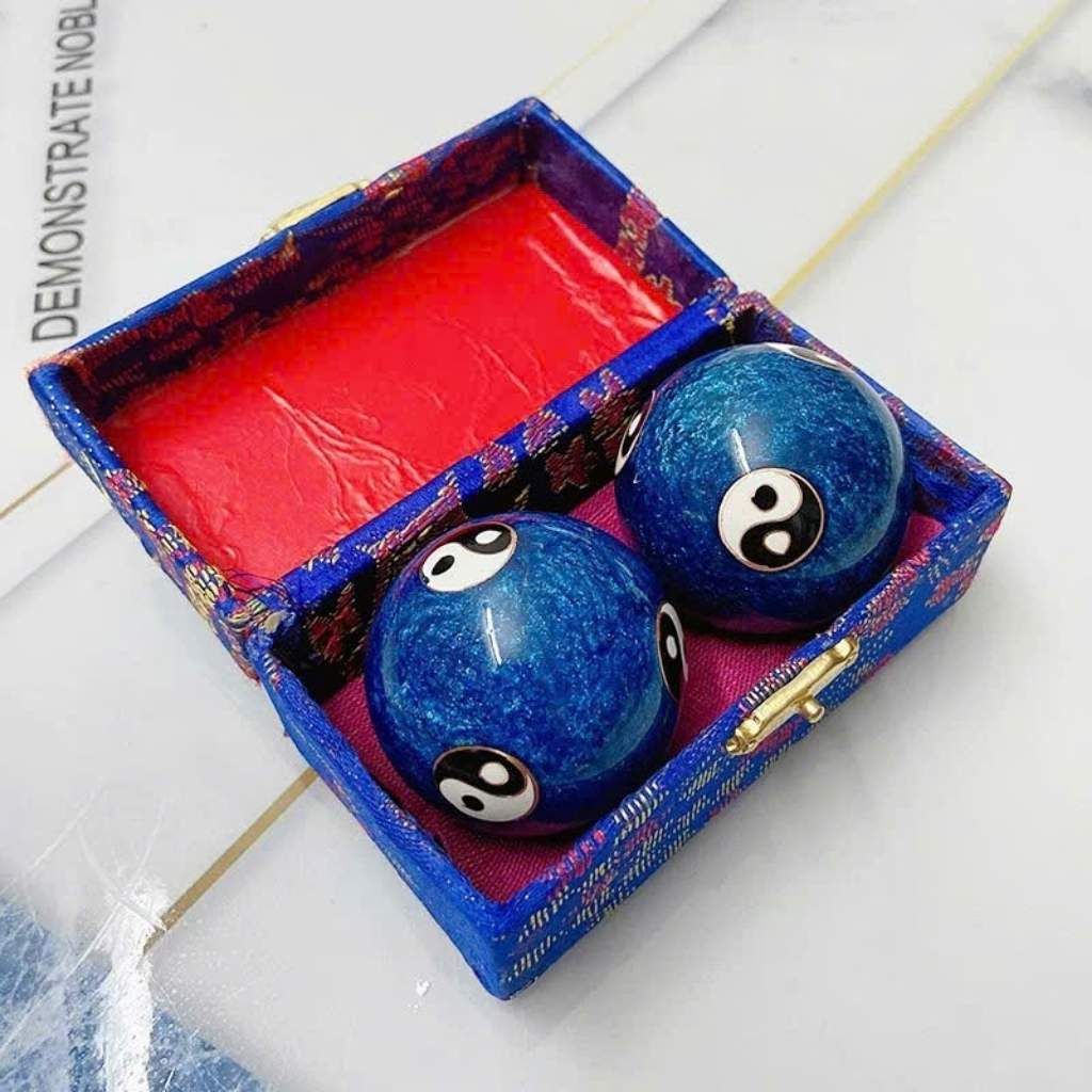  Cặp bi lăn tay bằng đá âm dương BKSTCN-9593 