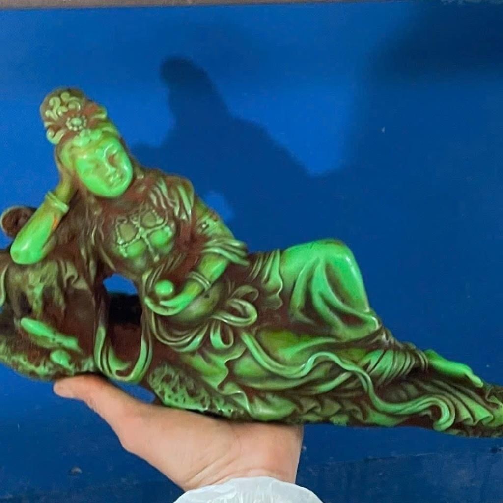  Tượng Phật Bà Quan Âm Ngọc Xanh Sưu Tầm Cao Cấp BKSTCN-9607 