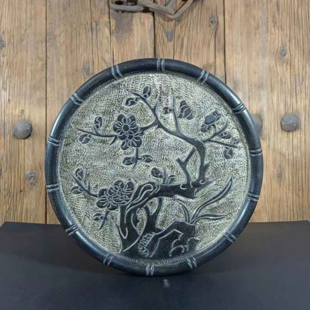  Khay Trà Đá Chạm Hoa Mai Trúc Cao Cấp BKSTCN-9611 