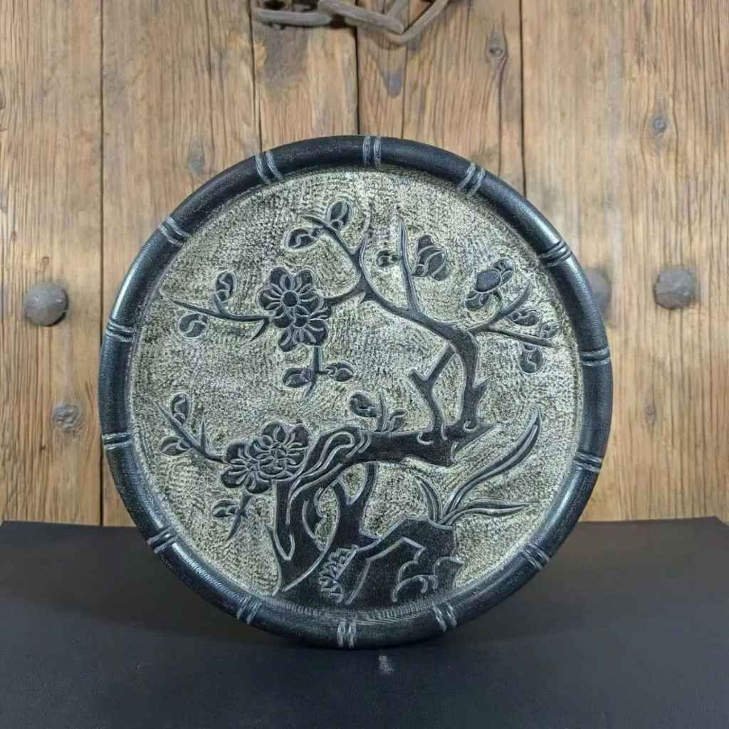  Khay Trà Đá Chạm Hoa Mai Trúc Cao Cấp BKSTCN-9611 