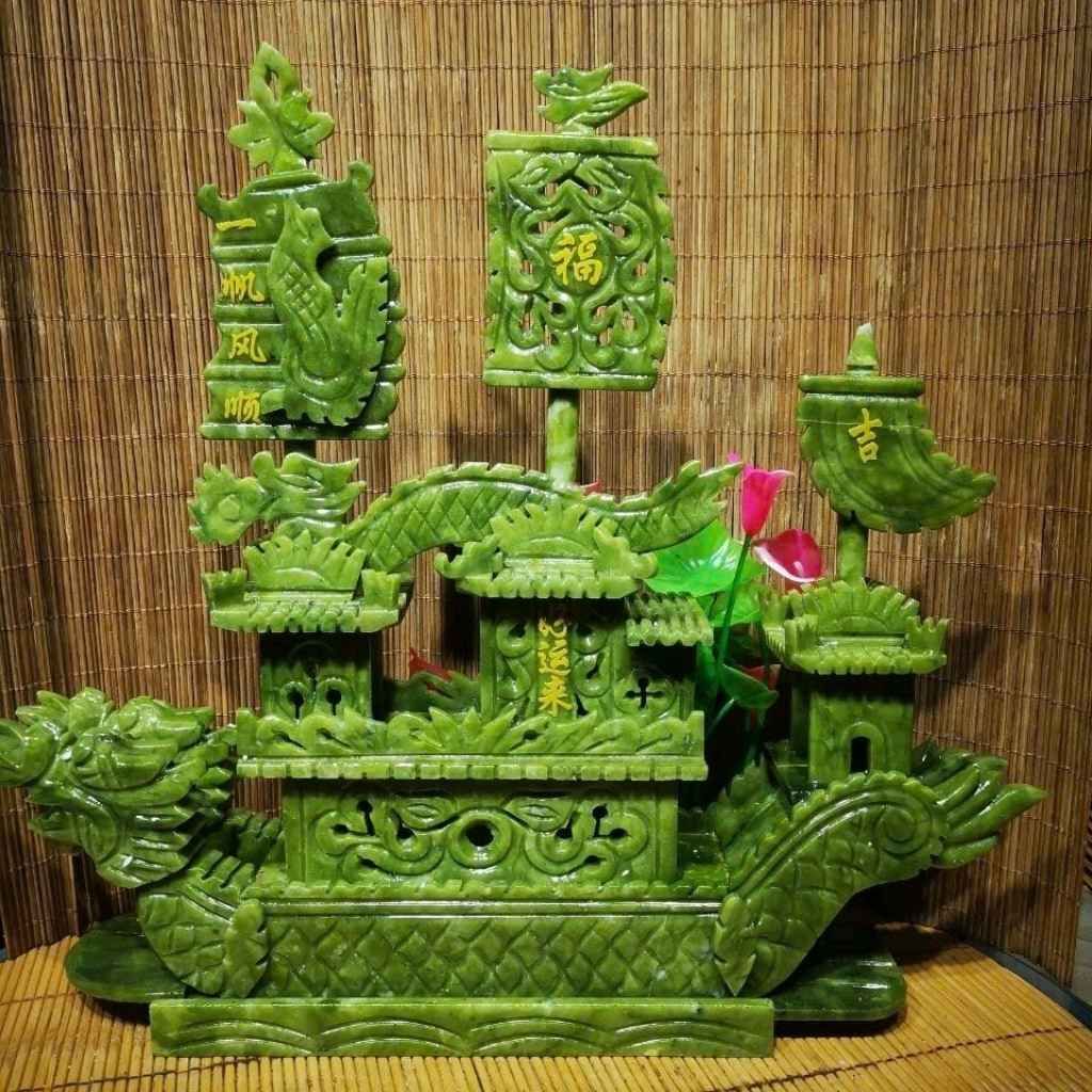  Thuyền Rồng Ngọc Serpentinit Cao Cấp BKSTCN-9614 