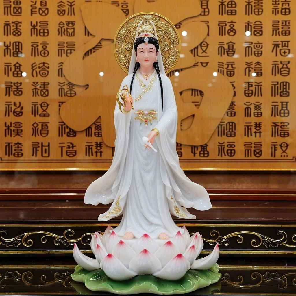  Tượng Phật Quan Âm Đá Cẩm Thạch BKSTCN-9617 