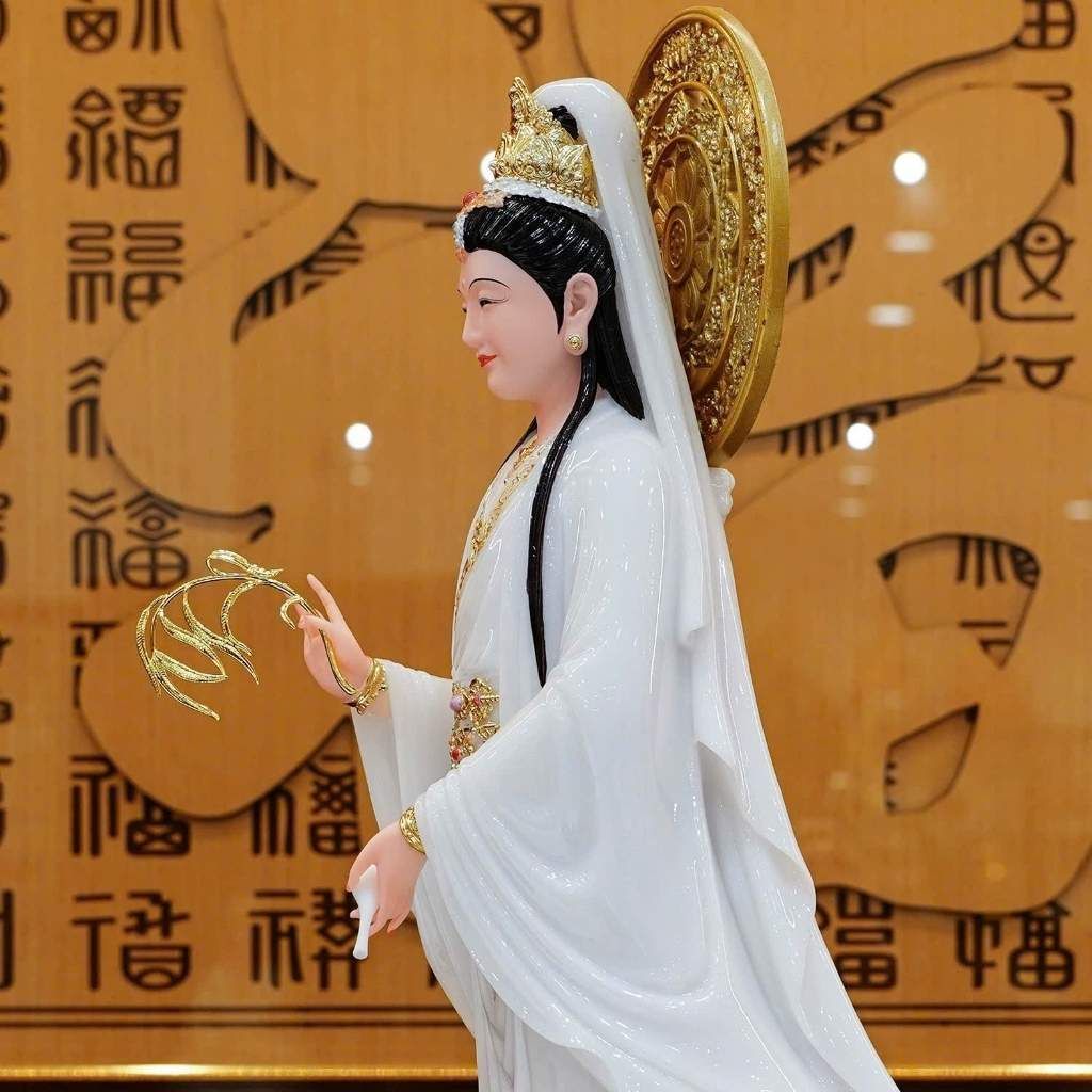  Tượng Phật Quan Âm Đá Cẩm Thạch BKSTCN-9617 