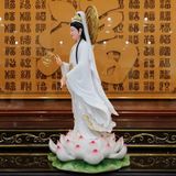  Tượng Phật Quan Âm Đá Cẩm Thạch BKSTCN-9617 