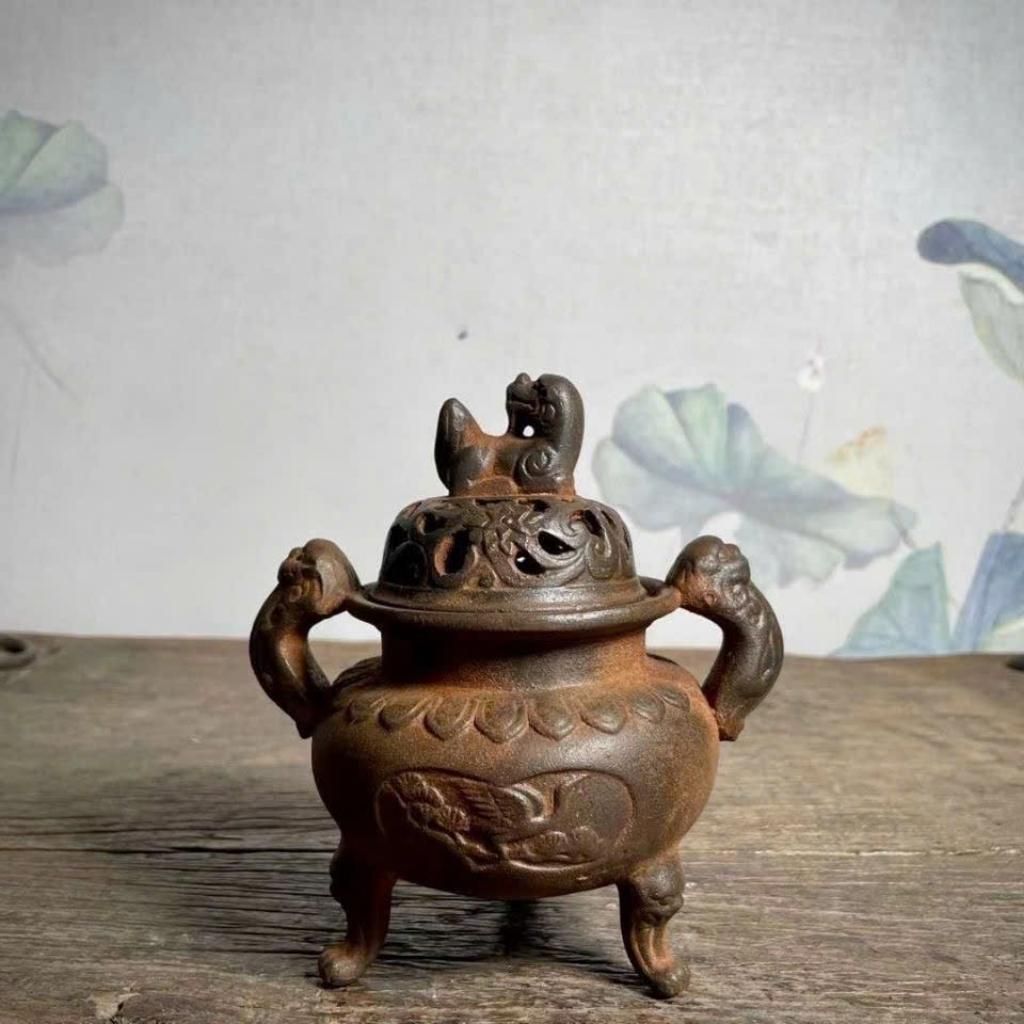  Lư Hương Đồng Cổ Song Nhĩ Sưu Tầm Độc Lạ BKSTCN-9621 