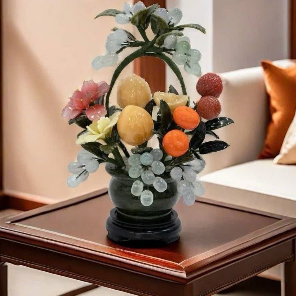  Giỏ Hoa Đá Trang Trí Cao Cấp BKSTCN-9624 