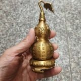  Hồ Lô Sinh Tài Đồng Vàng Bách Phúc Cổ Sưu Tầm BKMECN-10047 