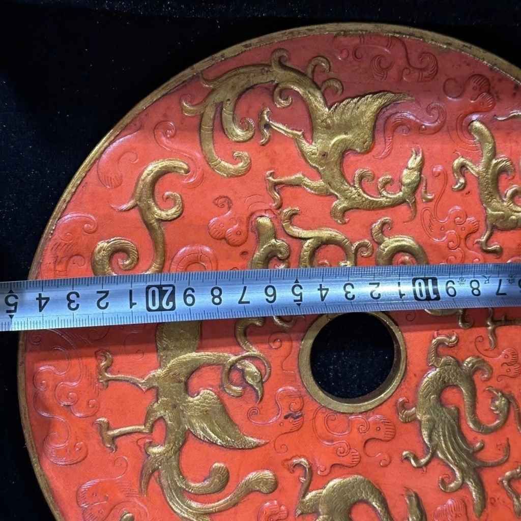  Đồng Điếu Ngọc Đồng Tâm Bọc Đồng Giả Cổ Họa Tiết Bách Điểu BKSTCN-9629 