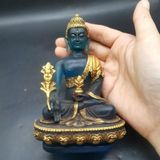  Tượng Phật Dược Sư Lưu Ly Xanh Ngọc Mạ Vàng Cao Cấp BKSTCN-9630 