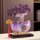  Cây Kim Tiền Đá Thạch Anh Tím Phong Thủy BKSTCN-9631 