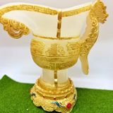  Tước Ngọc Trắng Thấu Quang Bọc Đồng Mạ Vàng BKSTCN-9636 