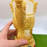  Tước Ngọc Trắng Thấu Quang Bọc Đồng Mạ Vàng BKSTCN-9636 