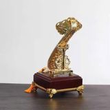  Gậy Như Ý Ngọc Tự Nhiên Mạ Vàng Phong Thủy BKSTCN-9639 