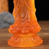  Tôn Tượng Đức Phật A Di Đà Bằng Lưu Ly Cam Hổ Phách Cao Cấp BKSTCN-9671 