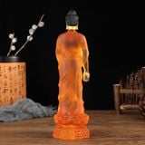  Tôn Tượng Đức Phật A Di Đà Bằng Lưu Ly Cam Hổ Phách Cao Cấp BKSTCN-9671 