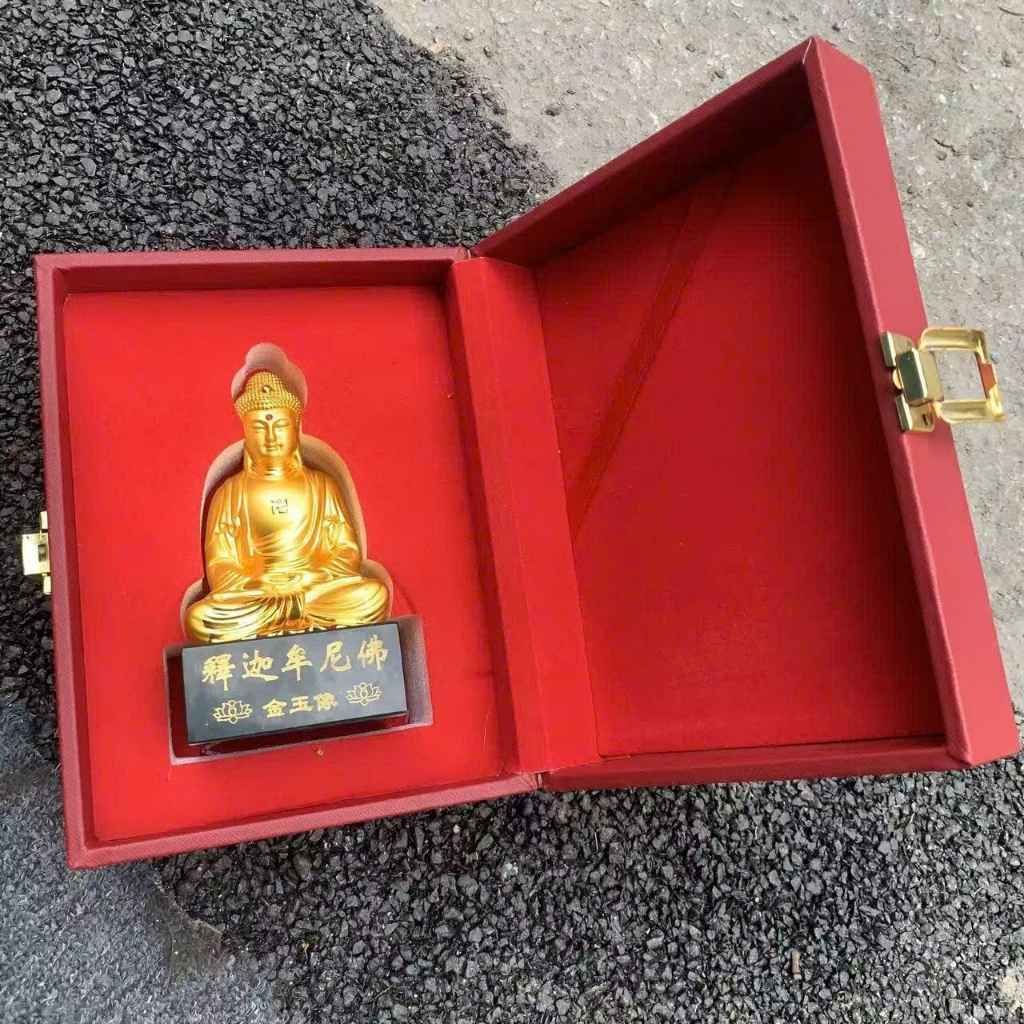 Tượng Phật Thích Ca Mâu Ni Bằng Ngọc Dát Vàng Cát Tường Sưu Tầm BKSTCN-9676 