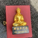  Tượng Phật Thích Ca Mâu Ni Bằng Ngọc Dát Vàng Cát Tường Sưu Tầm BKSTCN-9676 