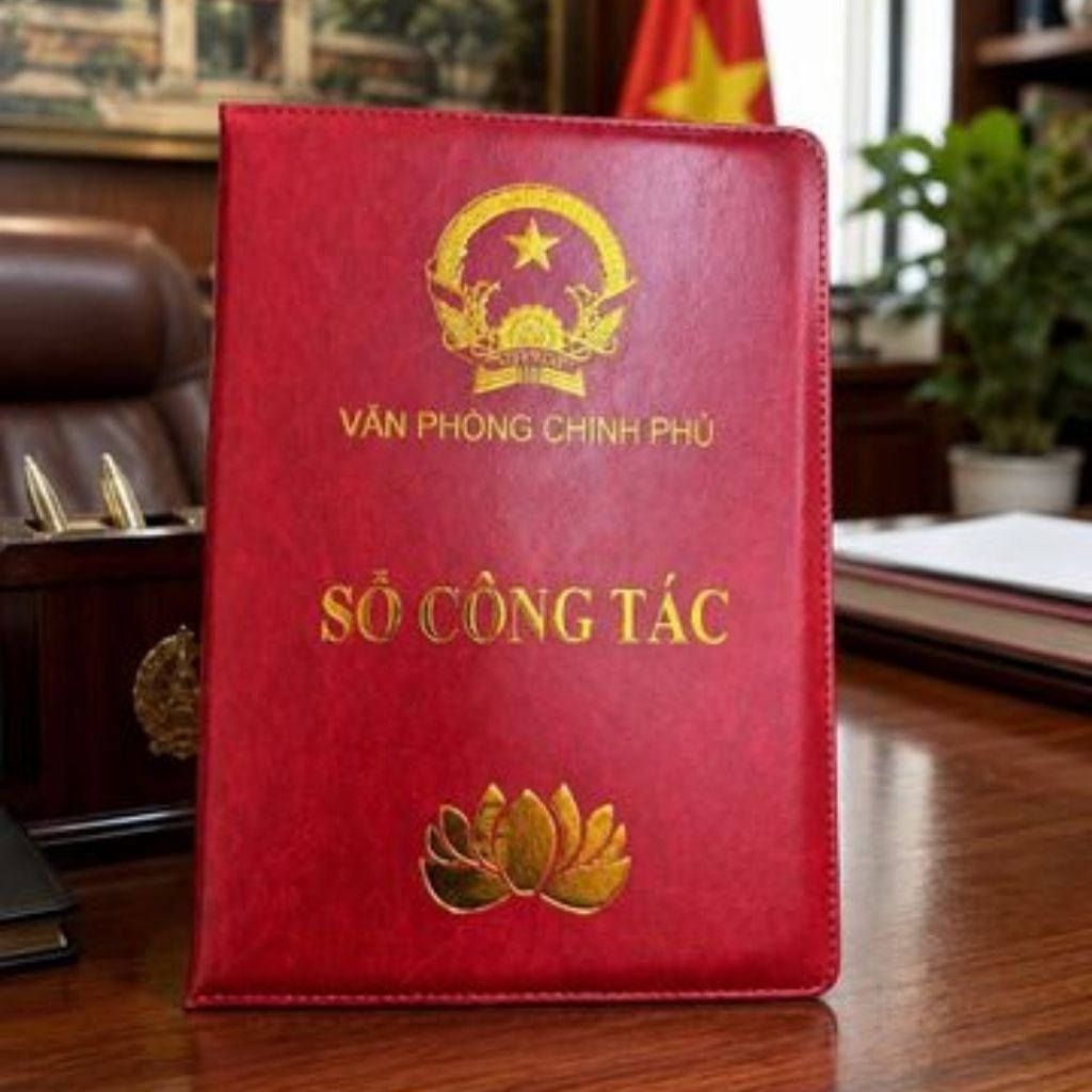  Sổ tay Văn Phòng Chính Phủ da đỏ cao cấp đay dặn BKSVVN-9005 