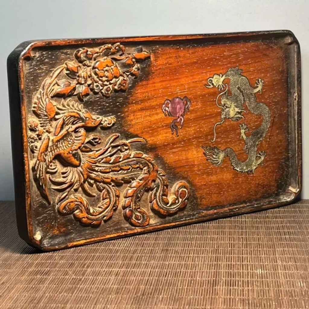  Khay Trà Gỗ Khảm Rồng Phượng Decor BKWOCN-9231 