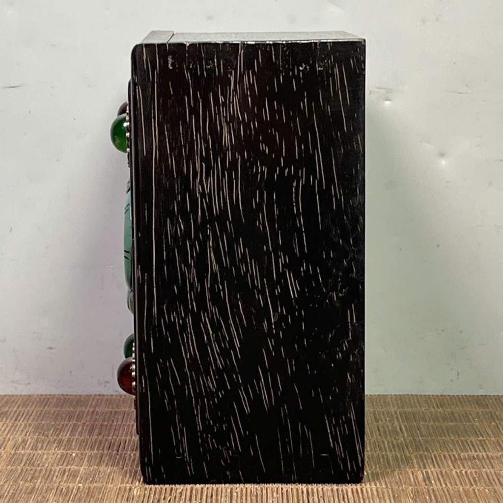  Hộp gỗ đính đá ngọc bích sưu tầm BKWOCN-9234 