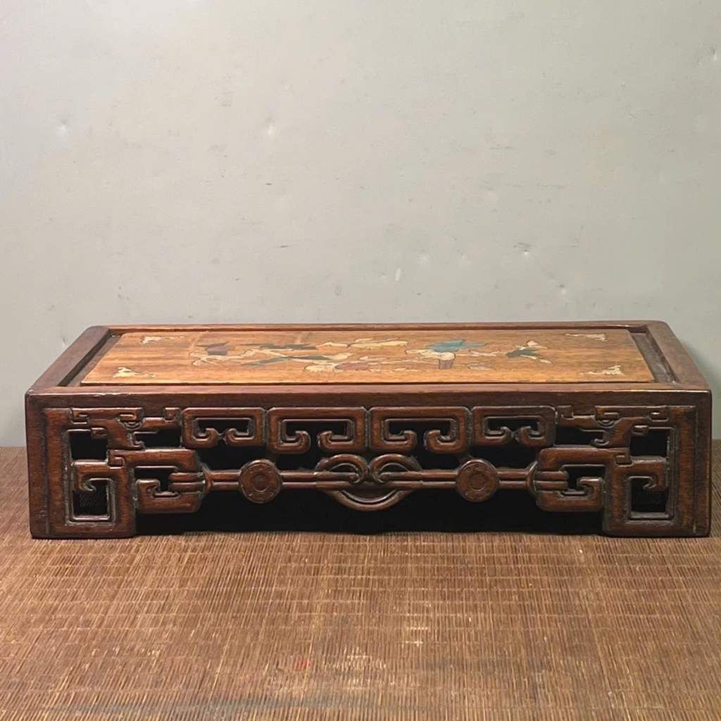  Khay Trà Gỗ Khảm Ốc Hoa Quả Chim Chóc Cổ BKWOCN-9254 