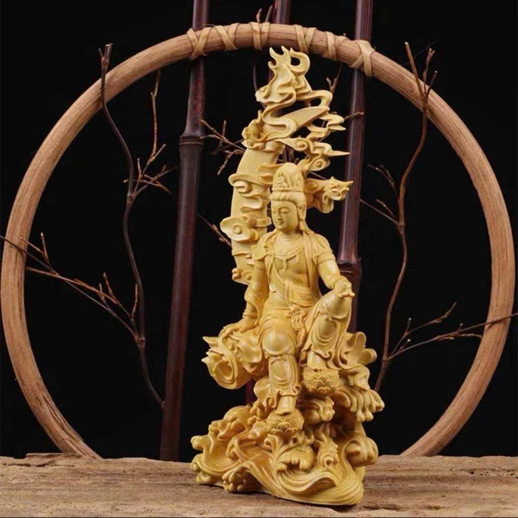  Tượng Quan Âm Gỗ Hoàng Dương BKWOCN-9287 