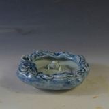  Gạt Tàn Gốm Sứ Hoa Lam Đắp Nổi 