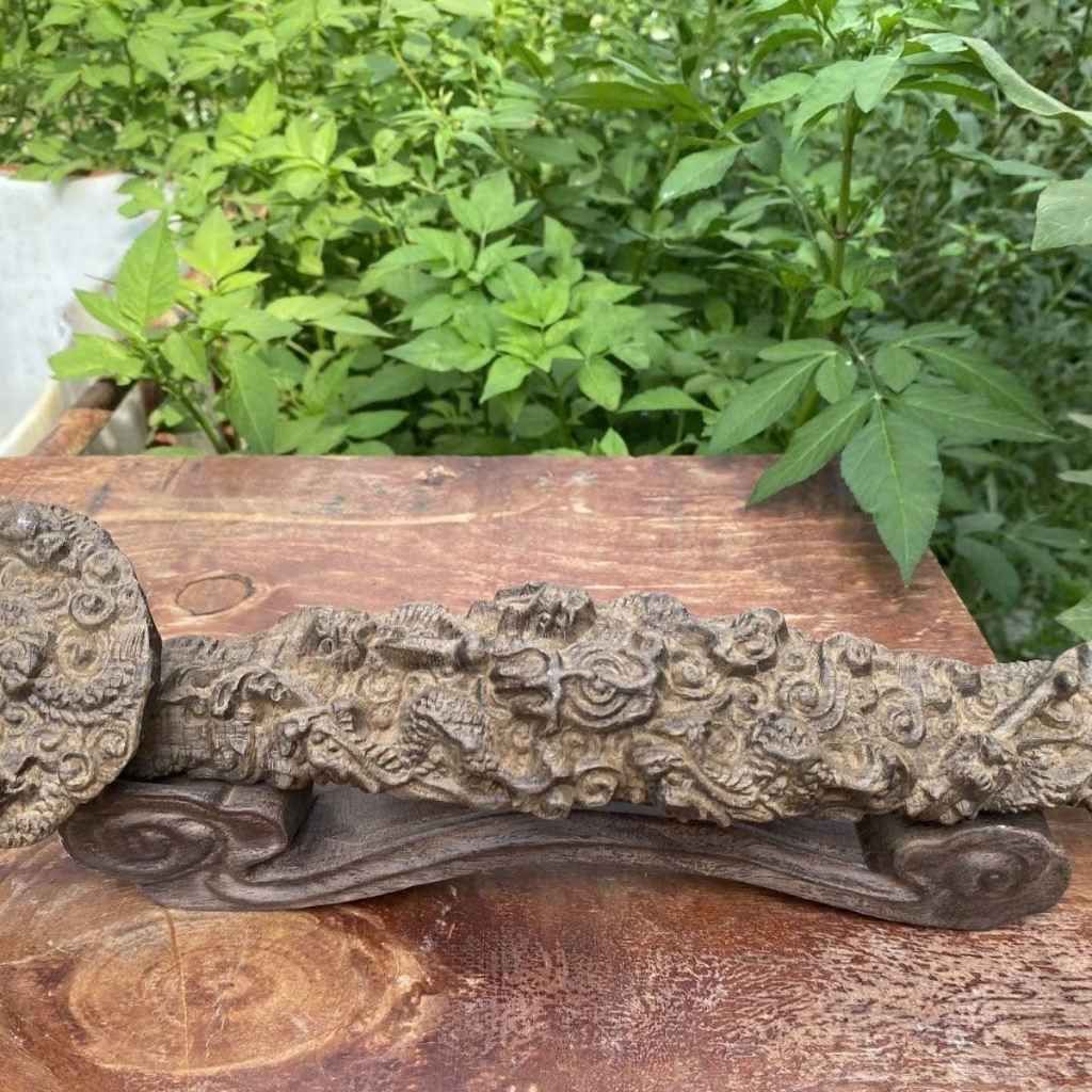  Gậy Như Ý Gỗ Chạm Khắc Linh Chi Đẹp BKWOCN-9296 