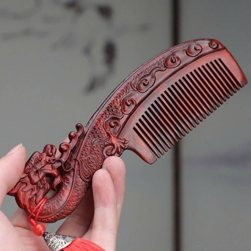  Lược Phượng Sưu Tầm Gỗ Hồng Mộc Chạm Khắc Thủ Công BKWOCN-9299 