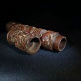  Ống Đựng Hương Gỗ Trầm Khắc Nổi Thần Long Cổ Sưu Tầm BKWOCN-9318 