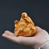  Tượng Di Lặc Gỗ Hoàng Dương Mini BKWOVN-9189 